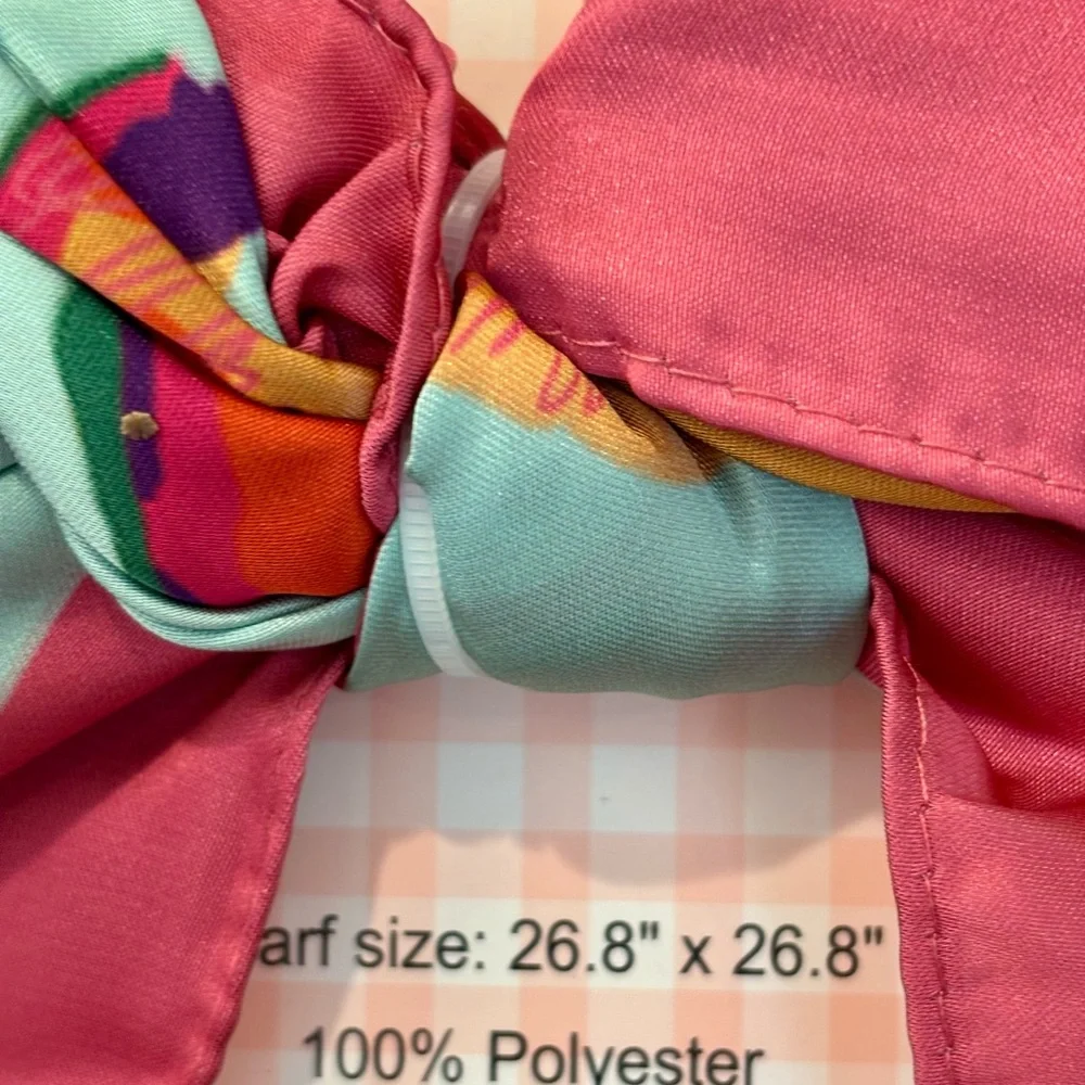 NWT Piper K silky fruit patterned scarf kerchief